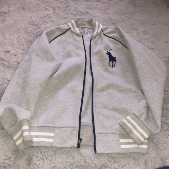 Boy grey polo sweater